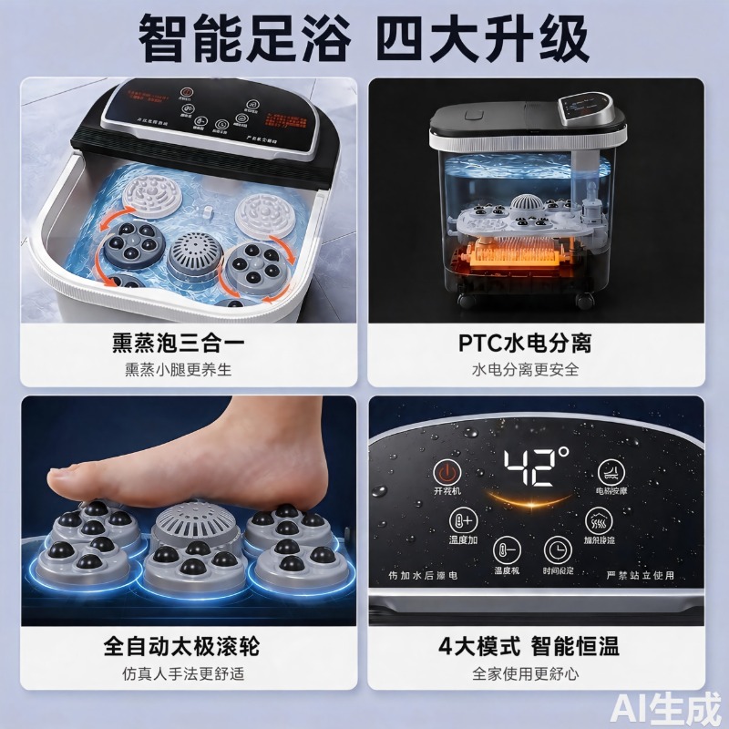 Elektrische voetbademmer, mass - Spa Massager recensie en prijs
